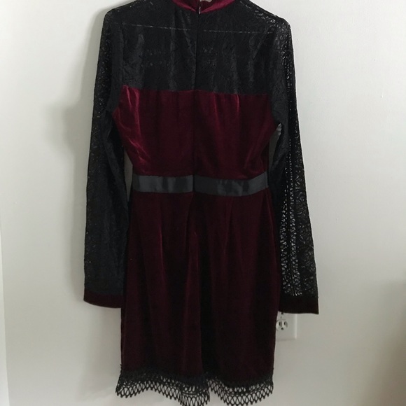 Romeo & Juliet Couture Lace & Velour Dress - Picture 3 of 9